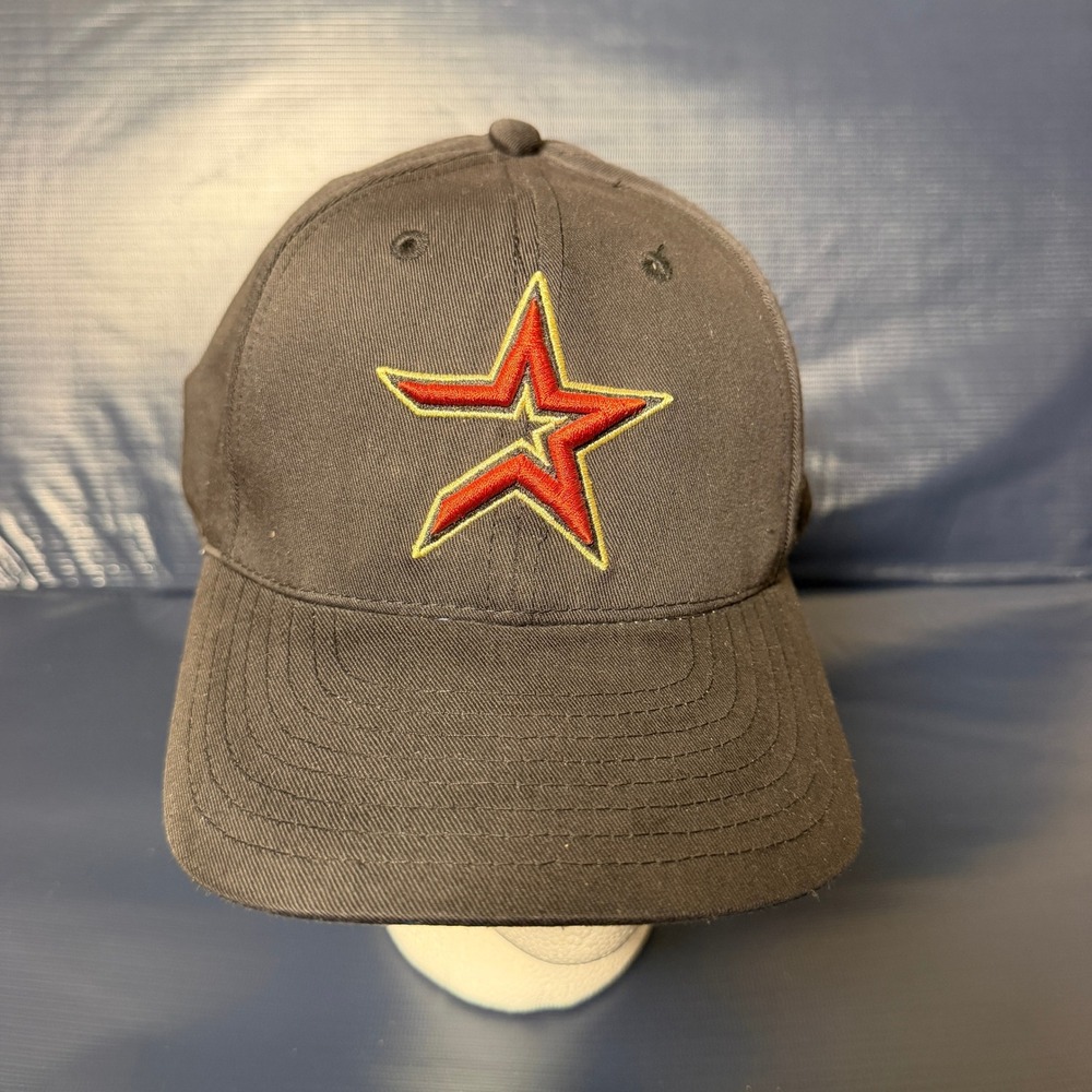 New Era Houston Astros Snapback Hat Black Red Gold Shooting Star MLB Adult Cap